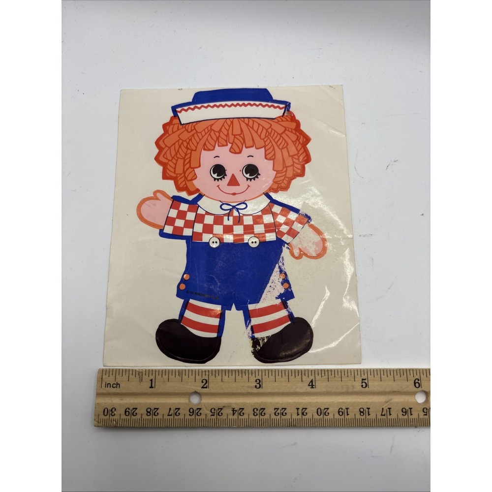 Vtg‎ Raggedy Andy Self Adhesive Sticker Hallmark - Single Sticker READ - Picture 4 of 7